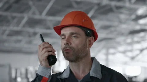 Technical Engineer Planning Work Process of Machine Manufacture. Male Labor Pers Stock Footage 199475947