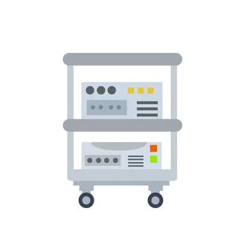 Technical equipment and device. Table with sensors and electronics Stock Illustration