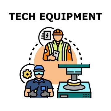 Technical equipment engineering production and maintenance concept 스톡 일러스트
