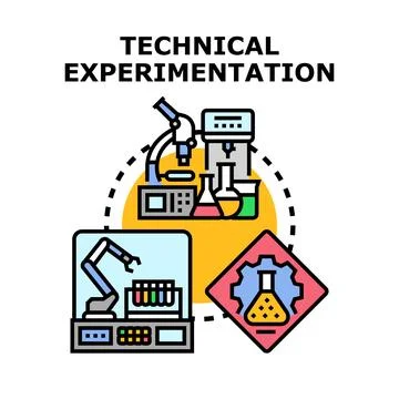 Technical experimentation, innovative research, and scientific development Stock Illustration