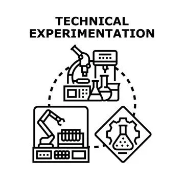 Technical experimentation, innovative research, and scientific development 库存插图
