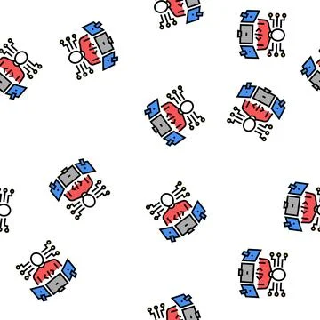 Technical expert vector seamless pattern 스톡 일러스트