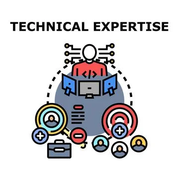 Technical expertise coding programming development concept Stock Illustration
