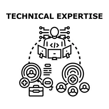 Technical expertise coding programming development concept 스톡 일러스트