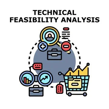 Technical feasibility analysis planning concept for business success Illustration