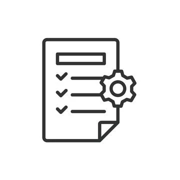 Technical feedback, icon in line design. Technical, feedback, response Stock Illustration