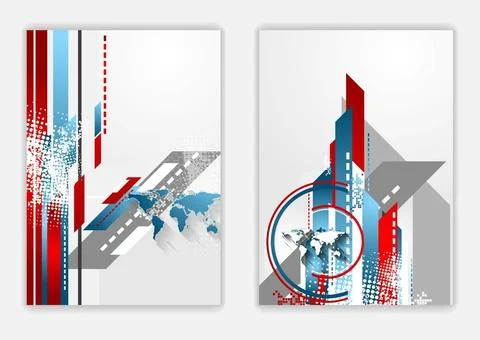 Technical flat flyer design Technical flat flyer design. Vector background... Stock Photos