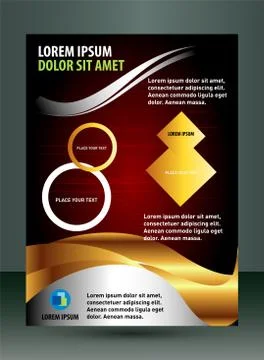Technical flyer template Stock Illustration