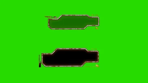 Technical Futuristic Looping Lower third. green screen Stock Footage 94404908