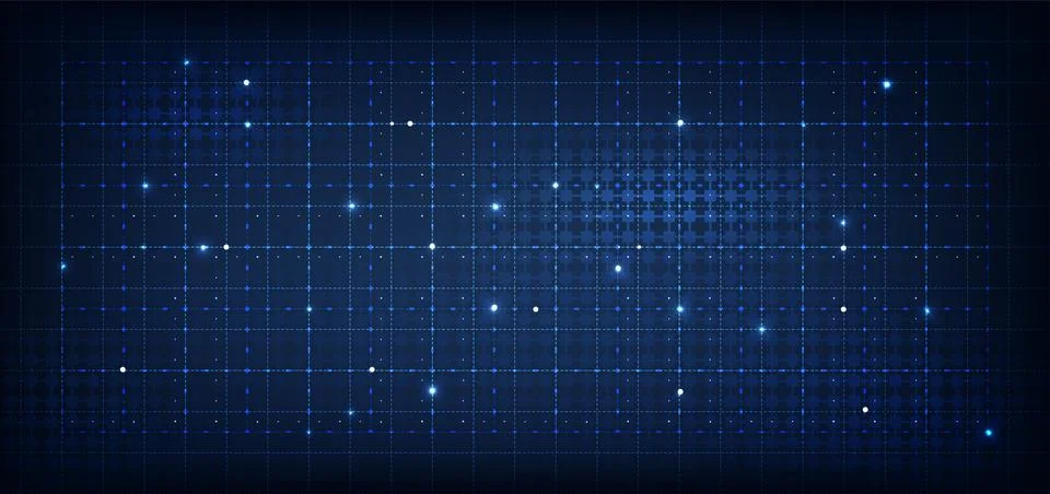 Technical grid pattern with blueprint lines Ilustração Stock