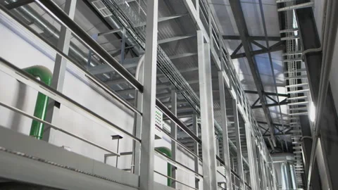 Technical ground with control panel over pipes at plant Vídeo Stock 278643271