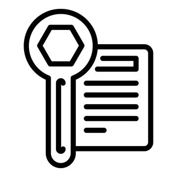 Technical guide icon, outline style 스톡 일러스트