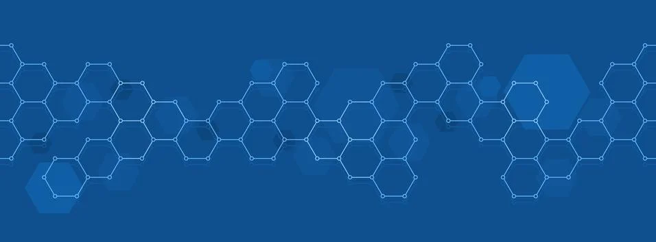 Technical honeycomb background Illustrazione stock