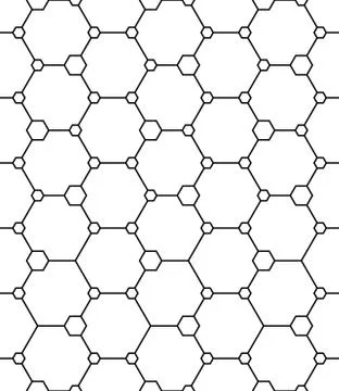 Technical honeycomb seamless pattern Stockillustratie