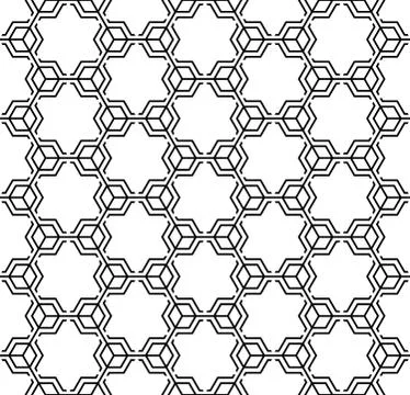 Technical honeycomb seamless pattern Stock Illustration