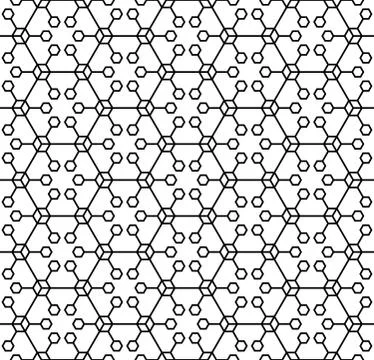 Technical honeycomb seamless pattern Stock Illustration