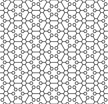 Technical honeycomb seamless pattern 스톡 일러스트
