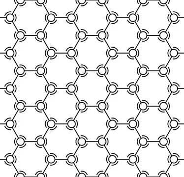 Technical honeycomb seamless pattern Illustrazione stock