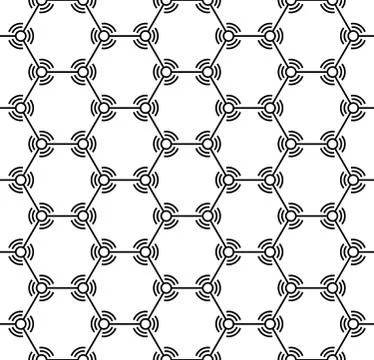 Technical honeycomb seamless pattern イラスト素材