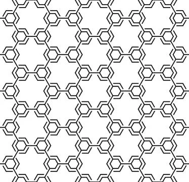 Technical honeycomb seamless pattern Stock Illustration