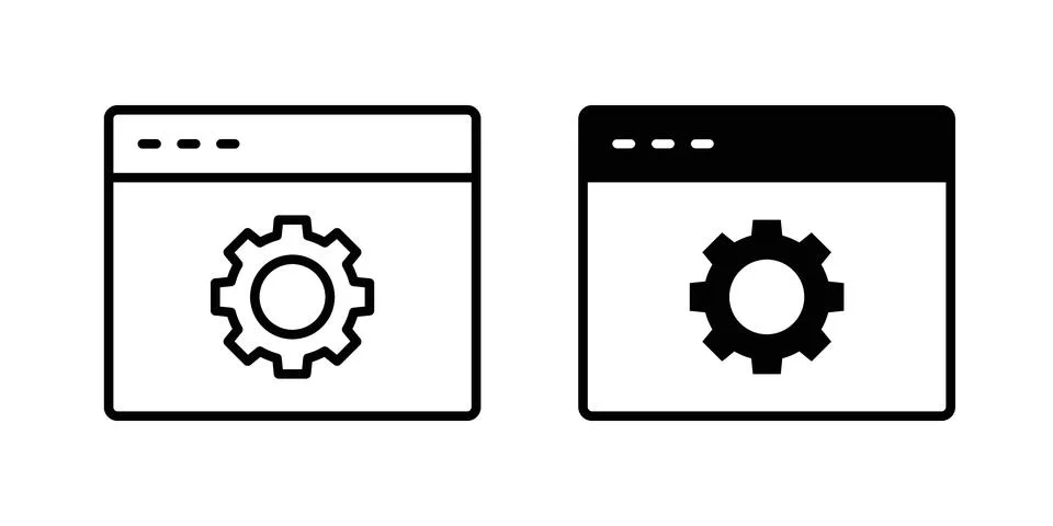 Technical icon for web projects Stock Illustration