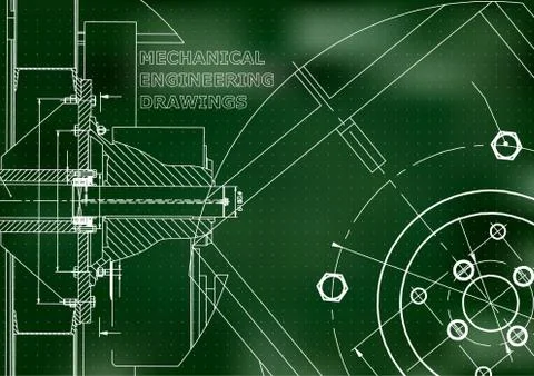 Technical illustration. Mechanical engineering Illustrazione stock