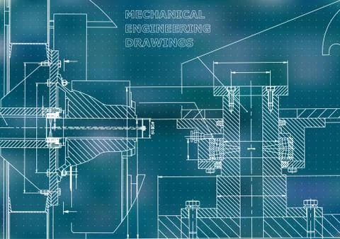 Technical illustration. Mechanical engineering Illustrazione stock
