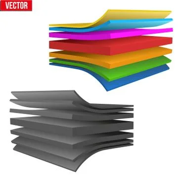 Technical illustration of a multilayer material Stock Illustration