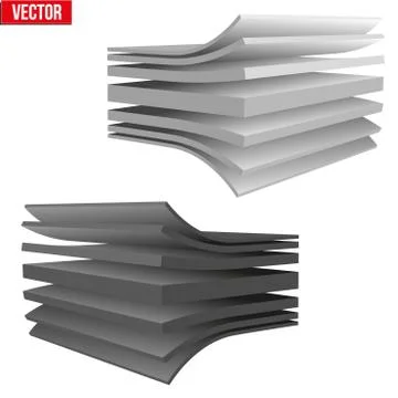 Technical illustration of a multilayer material Stock Illustration