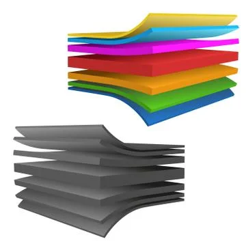 Technical illustration of a multilayer material Stock Illustration