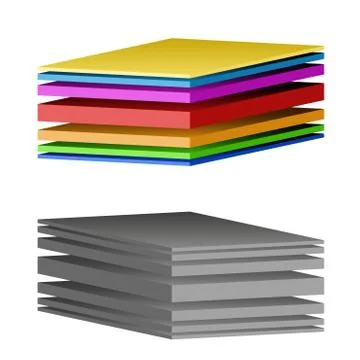Technical illustration of a multilayer material Stock Illustration
