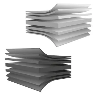 Technical illustration of a multilayer material Stock Illustration
