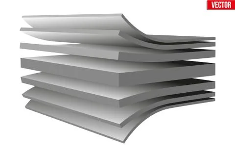 Technical illustration of a multilayer material Stock Illustration