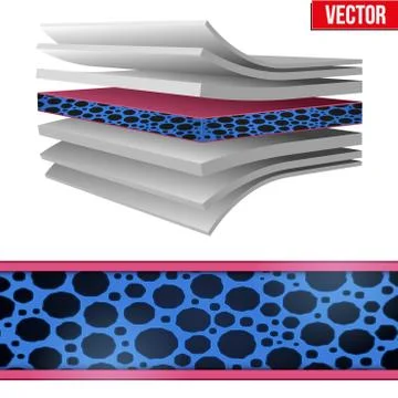 Technical illustration of porous material Stock Illustration