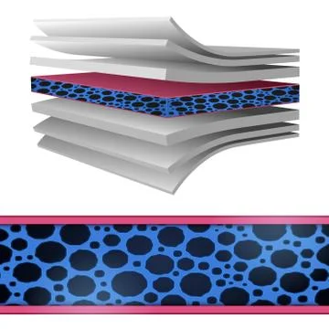 Technical illustration of porous material Stock Illustration