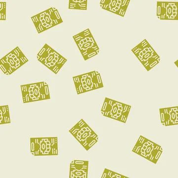 Technical illustrations glyph seamless pattern Illustrazione stock