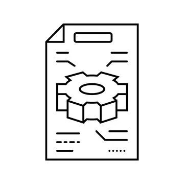 Technical illustrations line icon vector illustration Stock Illustration