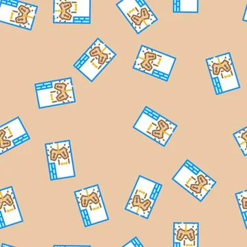 Technical illustrations vector seamless pattern 库存插图