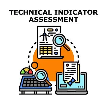 Technical indicator assessment process evaluating performance data Illustration