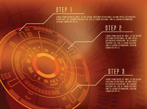 Technical infographic template Stock-Illustration