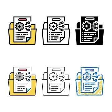 Technical information color styles icon vector Stock Illustration
