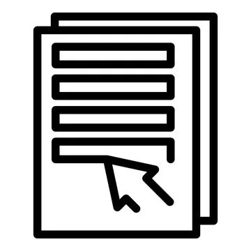 Technical information icon, outline style Stock Illustration