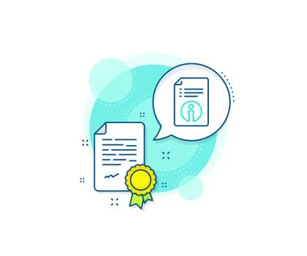 Technical information line icon. Instruction sign. Vector Stock Illustration