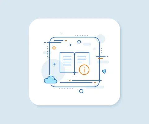 Technical information line icon. Instruction sign. Vector 스톡 일러스트