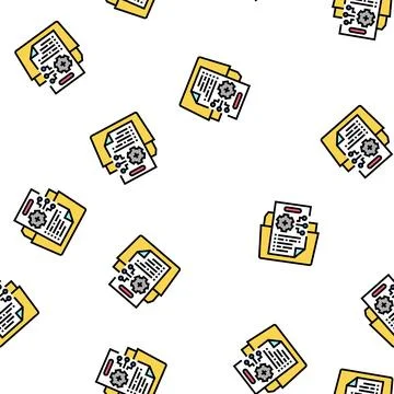 Technical information vector seamless pattern Stock Illustration