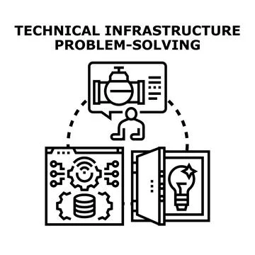 Technical infrastructure problem solving concept vector イラスト素材