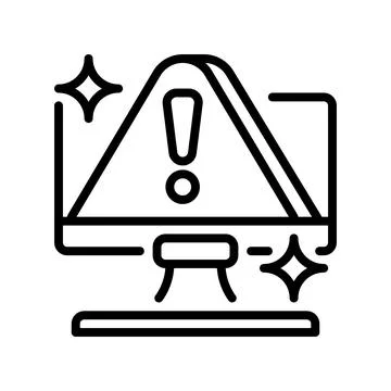 Technical Issue Line Icon, Outline Symbol for Error Detection, Problem Repo.. Illustrazione stock