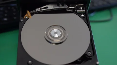 Technical laboratory for hard disk repair and data saving. Stock Footage 122942716