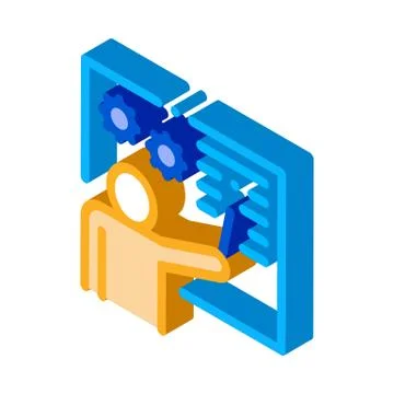 Technical Lesson isometric icon vector illustration Stock Illustration