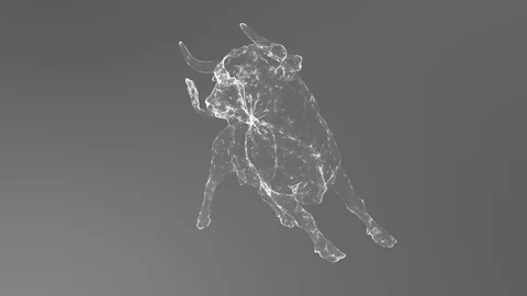 Technical lines Bull Animation background seamless looping Vídeos de archivo 70269077